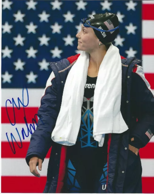 ALEX WALSH Signed 8 x 10 Photo TEAM USA Swimming Olympics FREE SHIPPING