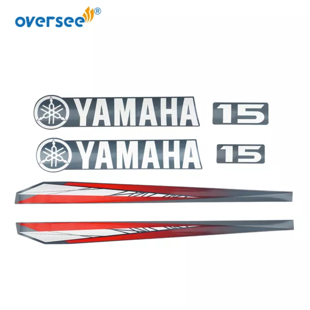 For Yamaha 15HP 2T Outboard Graphics/Sticker Kit Anti-UV Top Cowling Not Fade