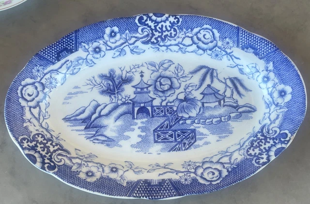 Gefle/UpsalaEkeby＊ATLANTICA＊・* Upsala Ekeby Gefle Cup and Saucer Blue & White Zebra MCM