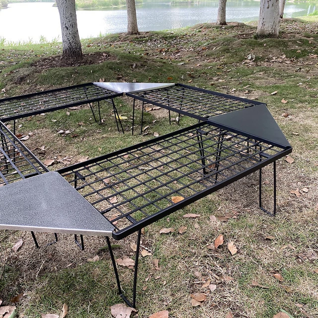 OUTDOOR FOLDING MESH Table Triangle Board Corner Connector Table Shelf