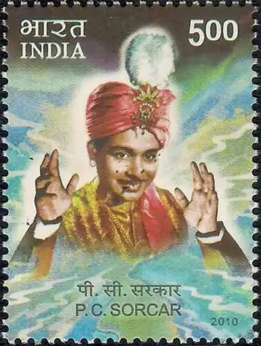 India 2010 P C Sorcar Magic Magician stamp 1v MNH