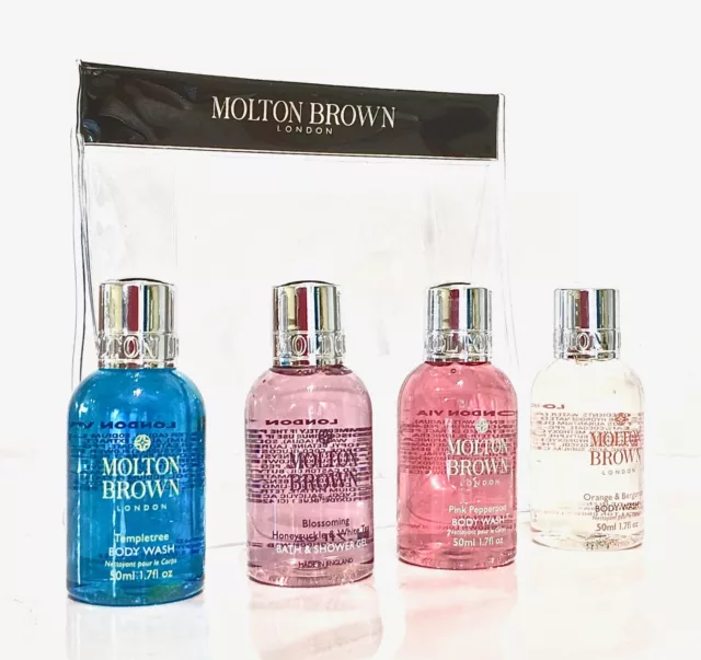 NEW Molton Brown LADIES Travel Bag *4 x 50ml Body Wash/Shower Gel/Free Postage*