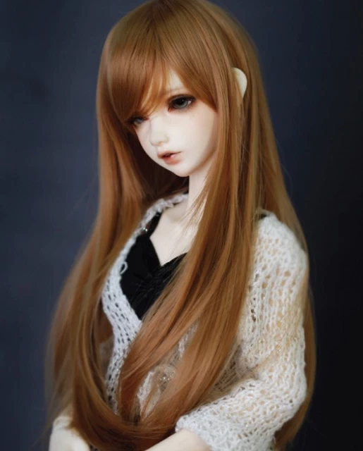 8-9 1/3 BJD Blonde Straight Long Wig LUTS Doll SD DOD MSD Dollfie Hair