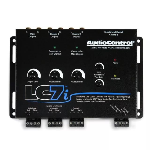 AudioControl LC7i 6-CH High-Low-Converter GTO™ AccuBASS® Car Audio