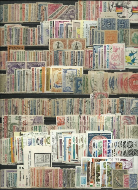 Mittelamerika + Karibik kleine Sammlung meist gestempelt + Tüte mit ca.400 Marke