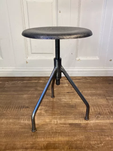 Vintage Industrial Adjustable Height Stool.