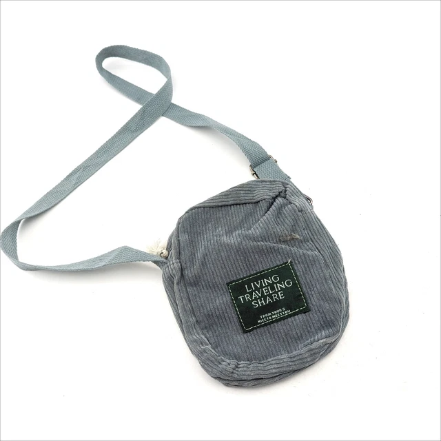 Living Traveling Share Crossbody Bag Corduroy Blue
