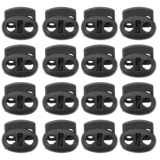 Hebilla de resorte cordón hebilla zapato cordones cordón redondo bloqueo negro Pp