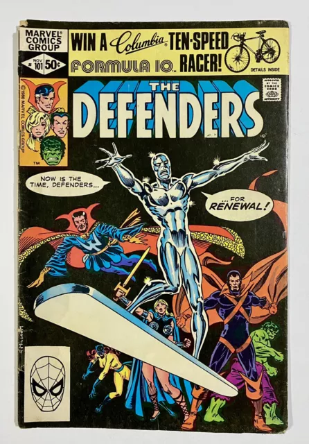 Defenders #101 Silver Surfer Cover Marvel Comics Bronze Age 1981 VG