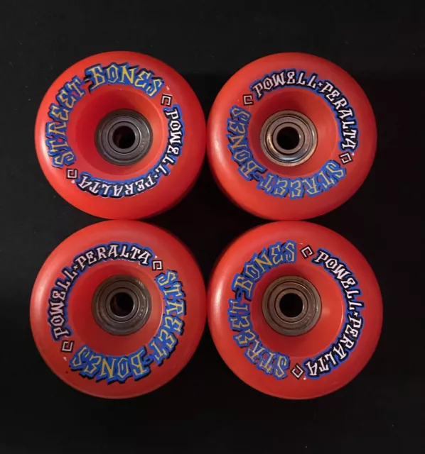 Vintage NOS Powell Peralta STREET BONES Skateboard Wheels - Pink