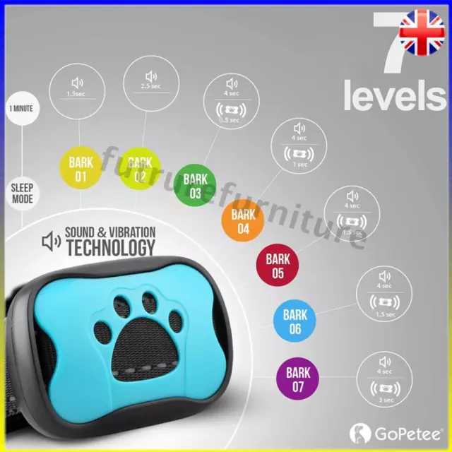 Rechargeable Anti Bark Collar Stop Dog Barking Best Adjustable Sound Vibration