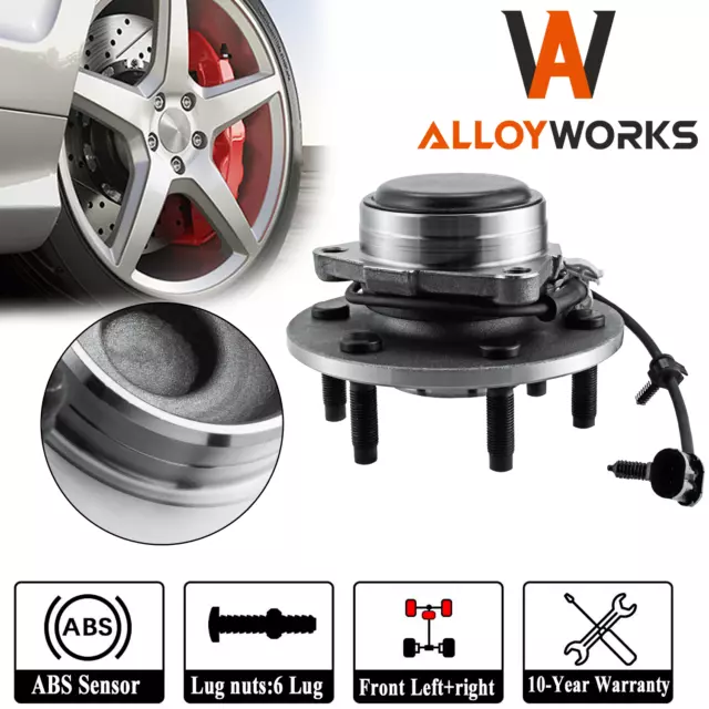 Front Wheel Hub and Bearings fit Chevy Silverado 1500 Tahoe GMC Sierra 1500 2WD