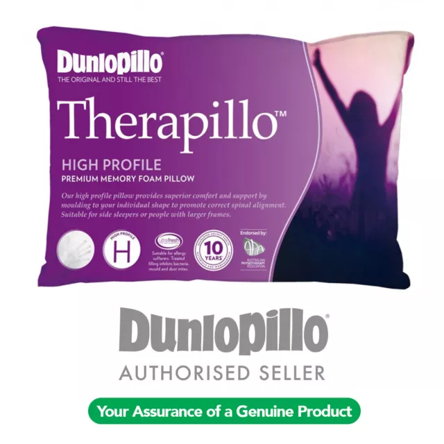 DUNLOPILLO Therapillo High Profile Premium Memory Foam Pillow NEW Stock RRP$199