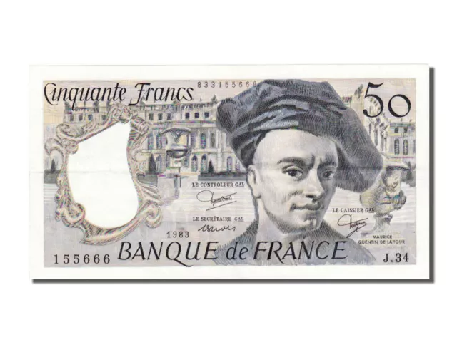 [#100088] Billet, France, 50 Francs, 50 F 1976-1992 ''Quentin de La Tour'', 1983
