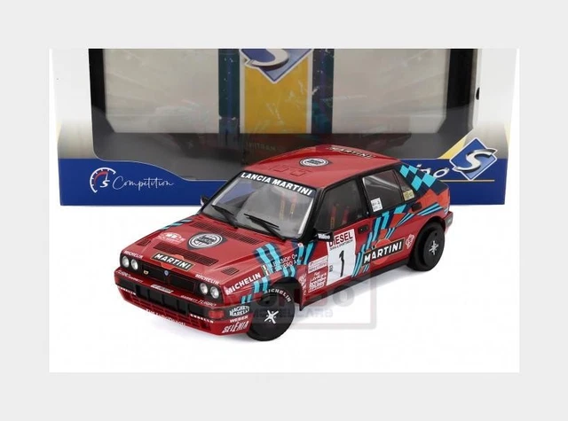 IXO Fiat 242 Martini Rally Team Assistance + Zubehör Reifenständer & Reifen 1986