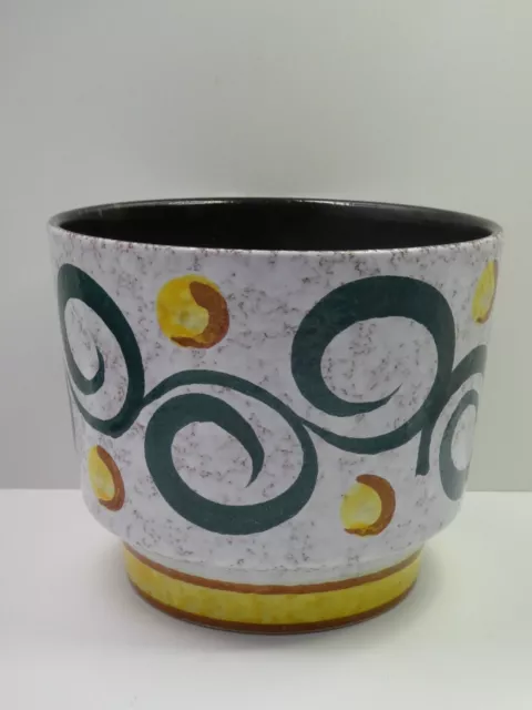 Vintage German Pottery Mid Century Pot Planter Urn Vase Decorative Painted Glaze