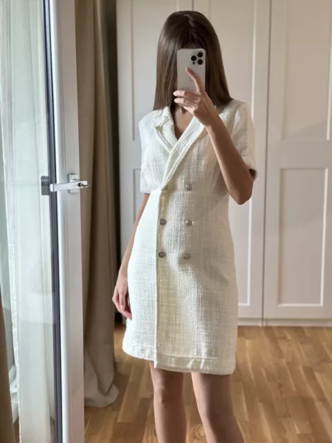 Claudie Pierlot Kleid Weiß Boucle Gr. S NEU NP: 295€