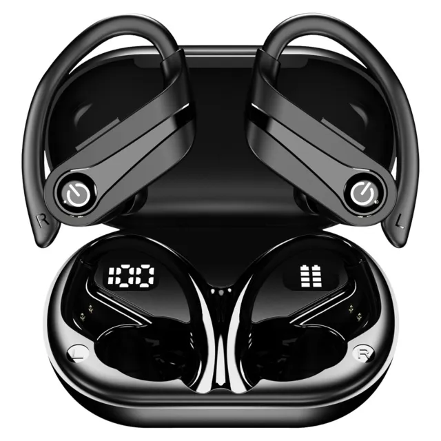 Mpow Wireless Bluetooth Ear-Hook Earphones Headphones Sports Gym Earbuds Mic 3