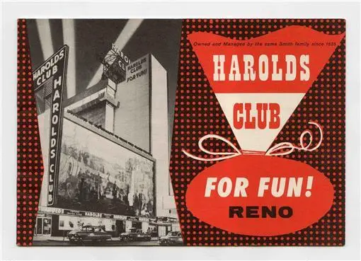 Harold's Club Casino Gaming Guide Reno Nevada 1957 For Fun Reno