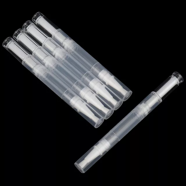 5Pcs 3ML Nail Nutrition Oil Empty Pen Botttle With Brush Applicator Nail Too-wf