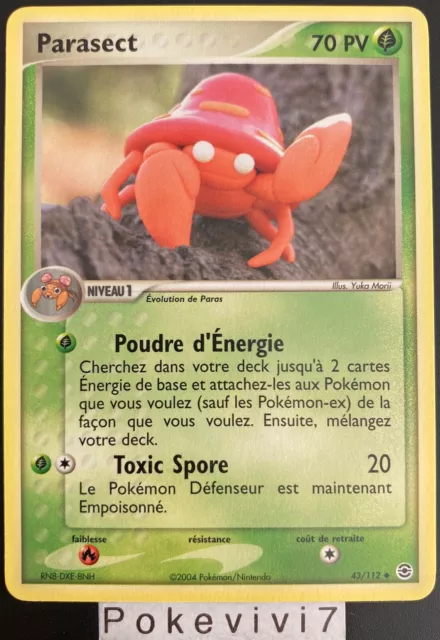 Carte Pokemon PARASECT 43/112 Bloc EX Rouge Feu Vert Feuille FR NEUF