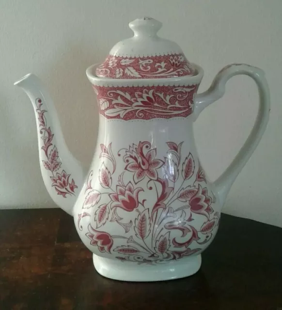 Vintage Royal Staffordshire Renaissance Pattern Coffee Pot J&G Meaning Ironstone