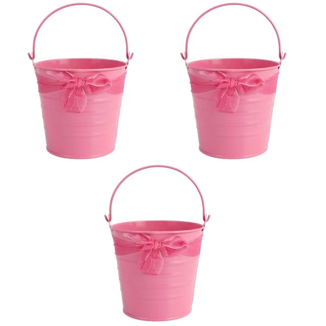 3x Hängen Blumentopf Hängende Pflanzer Band Eisen Eimer