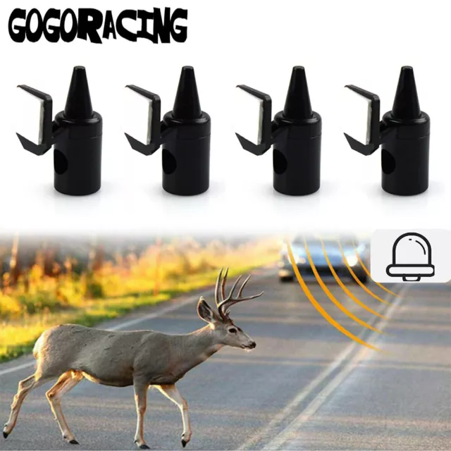 4 Deer Whistles Wildlife Warning Device Animal Sonic Alert Car Safety Accessory