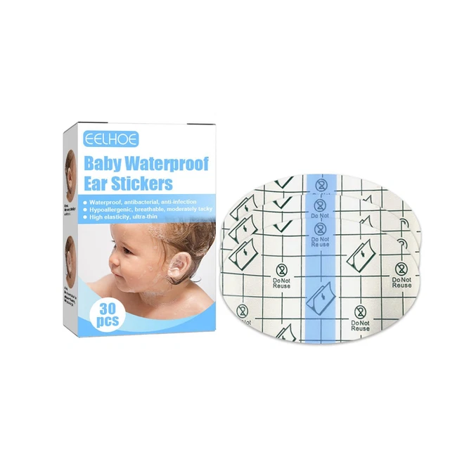 30pcs Kids Baby Infant Bath Swimming Waterproof Ear Stickers Earplugs Paste L1C1