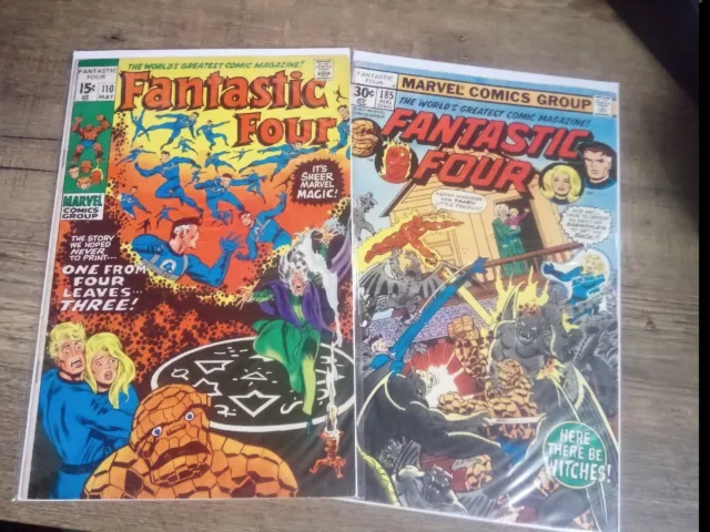 Fantastic Four #110&185 1st Agatha Harkness cover plus 1st App Nicholas Scratch!