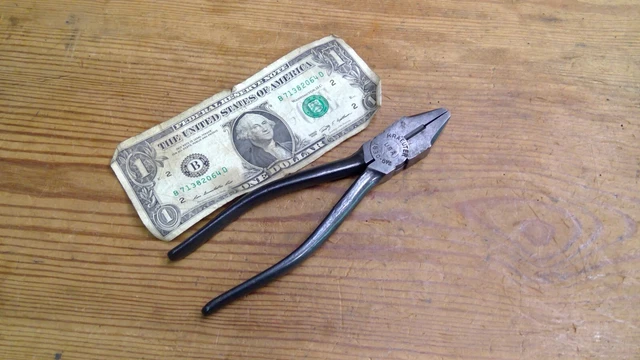 Vintage Kraeuter No. 1830-6 1/2 Lineman Pliers - 6 1/2" Long