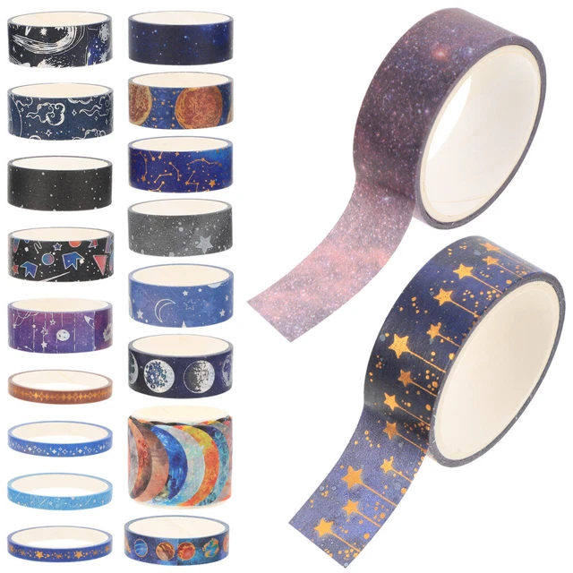 19 Rolls Planet Style Washi Paper Tapes Decorative Tapes Scrapbooking Stickers
