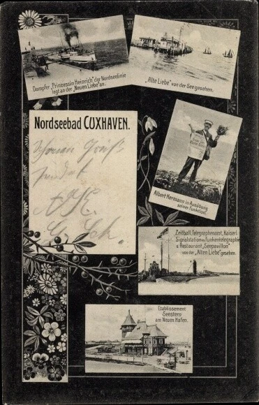 Ak Cuxhaven, Alte Liebe, Dampfer Prinzessin Heinrich, Albert... - 10392281