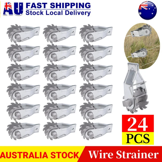 24x Electric Inline Ratchet Wire Strainer Tensioner Fencing Fence Energiser
