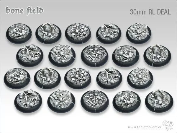 Tabletop Art - Bonefield Bases - 30mm Round Lip DEAL (20) - TTA1062019 (TA399)