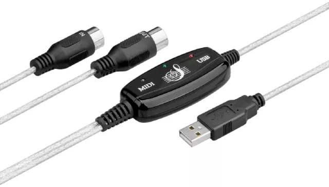 Midi Convertisseur Pour USB Interface Câble #c437