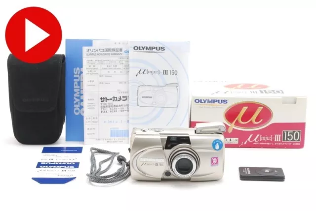 Video【Top MINT Box】Olympus Mju III 150 Point & Shoot Film 35mm Camera From Japan