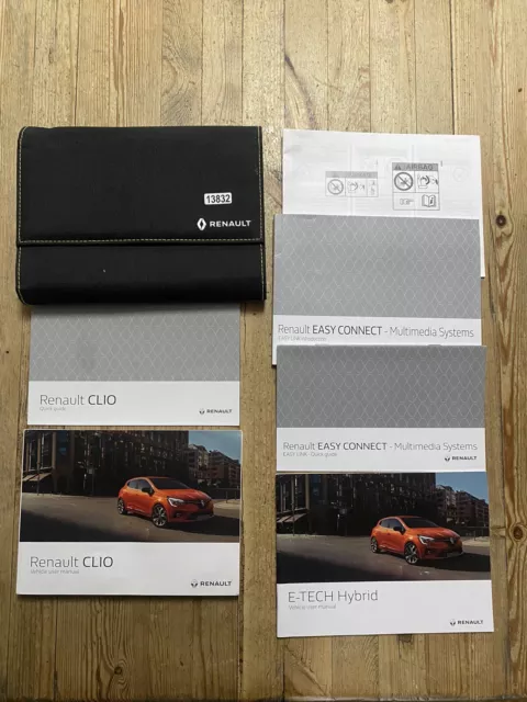 19-23 RENAULT CLIO / HYBRID OWNERS HANDBOOK MANUAL  & WALLET Print 2020 REF13832