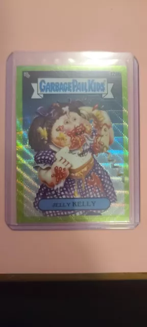 2020 Garbage Pail Kids Chrome Green Wave Refractor - Jelly Kelly 244/299