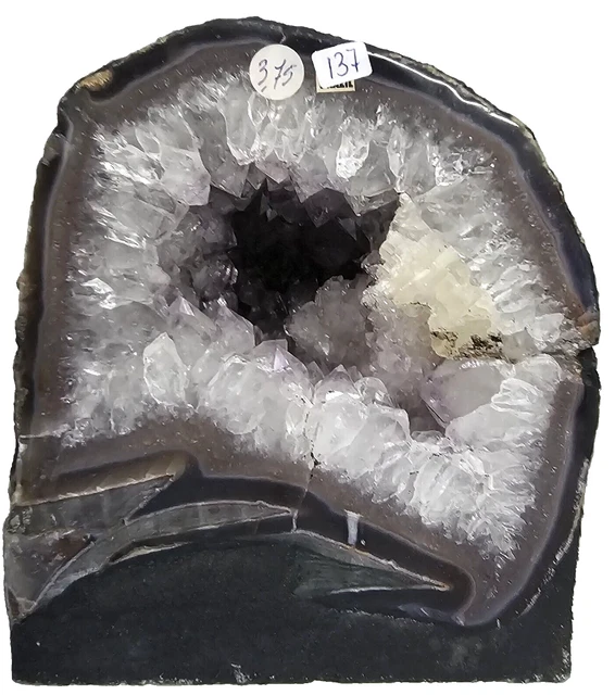 Achatgeode Amethyst  Druse Kristall Edelstein Achat Geode Bergkristall Quarz