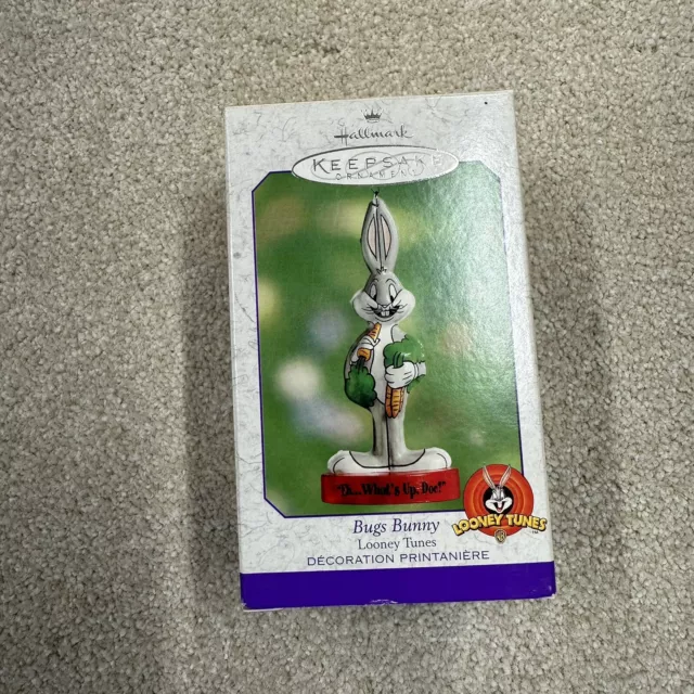 Bugs Bunny Looney Tunes Pressed Tin Keepsake 2000 Ornament Hallmark New 2