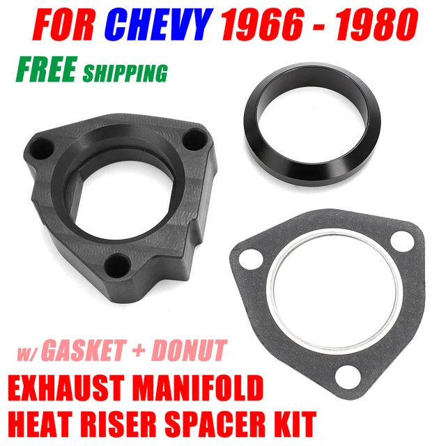 FOR 6680 CHEVY Small Block Exhaust Manifold Heat Riser Spacer w/gasket