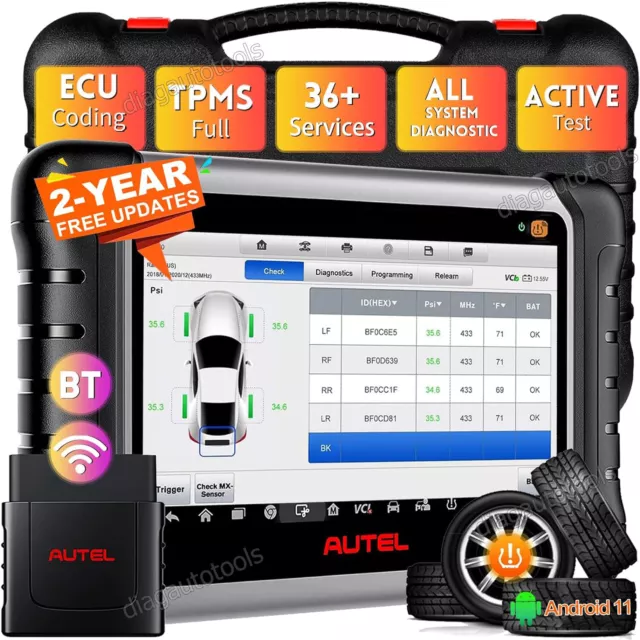 Autel MaxiPRO MP808S-TS 2024 Diagnostic Scanner Tool TPMS Programming Key Coding