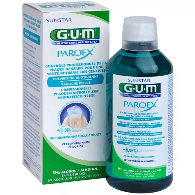 Gum Paroex Mundspülung 0,06% CHX 500ml, 6er Pack (6x 500ml)