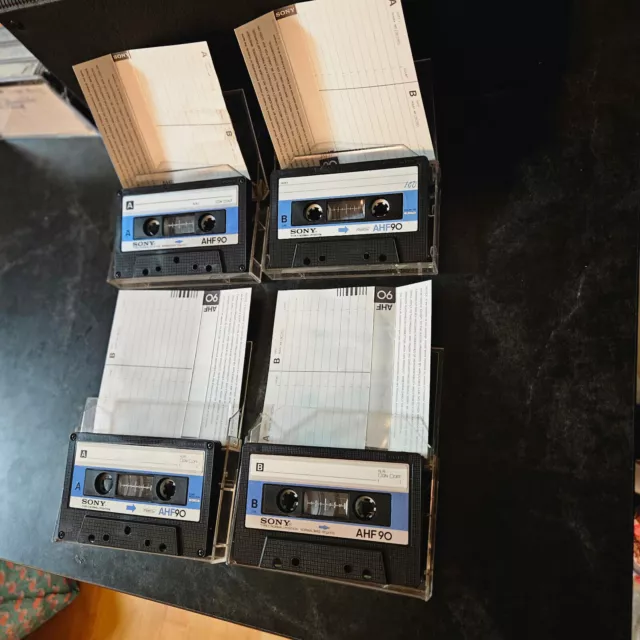 SONY AHF 90 BUNDLE DE 4 CASSETTES Cassettes Clean 3