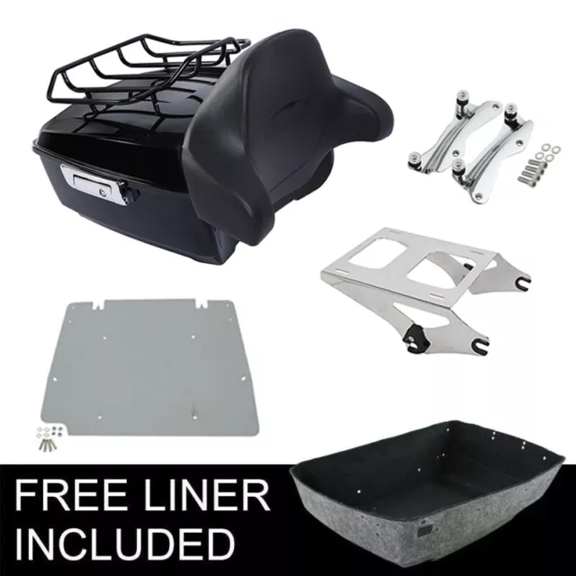 King Trunk Pad Rack Mount Docking Fit For Harley Tour-Pak CVO Street Glide 14-23