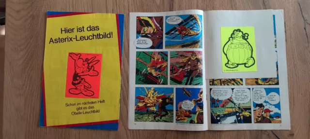 MV Comix 6 1972, 5 1972, Beilage, Mickyvision, mit Obelix und Asterix Leuchtbild