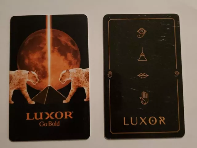 LUXOR Hotel & Casino Las Vegas (SET OF 2) Egyptian Pyramid Design Room Key Cards