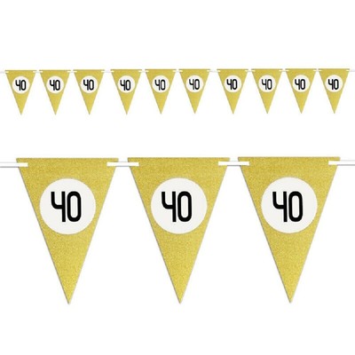 bandierine triangolari in carta glitterata color oro rosa e argento 9,1 m anniversari decorazione per matrimoni feste di compleanno addio al nubilato baby shower Mannli 