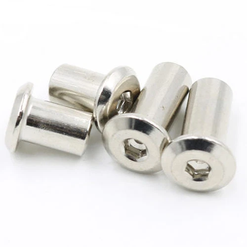 Stainless steel allen flat nuts hex nut round head sleeve furniture machine part